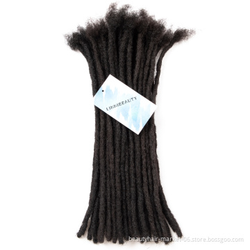 LinniBeauty Human Dreadlock Extensions Vendors,0.8cm Dread locks Hair,Free Sample 100% Handmade Human Hair Dreadlock Extension